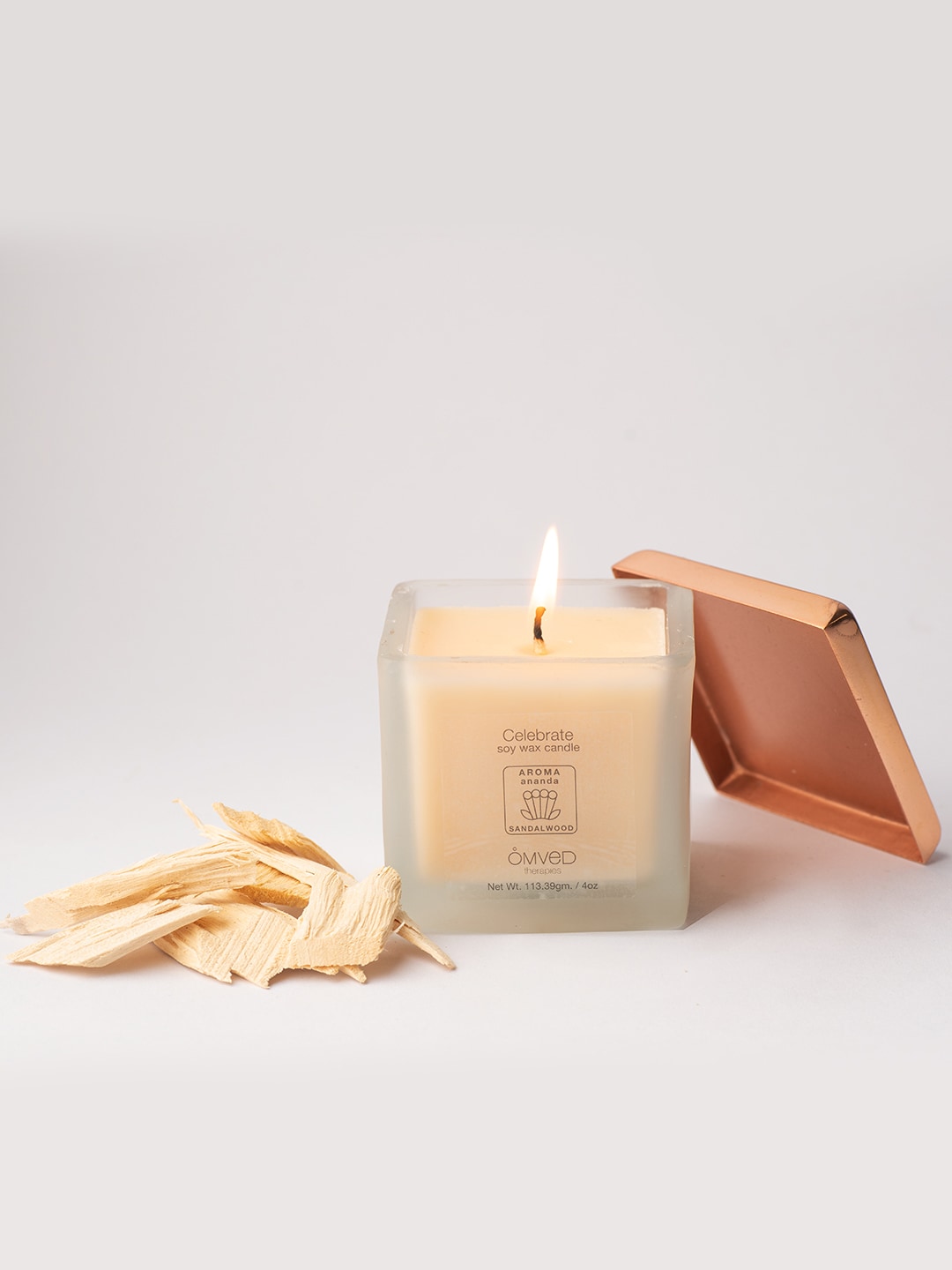 Omved Unisex Peach Coloured Celebrate Soy Wax Candle Price in India