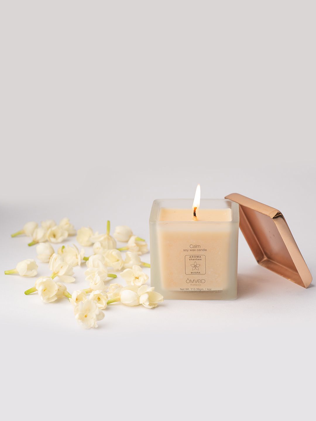 Omved Unisex Peach-Coloured Calm Soy Wax Candle Price in India