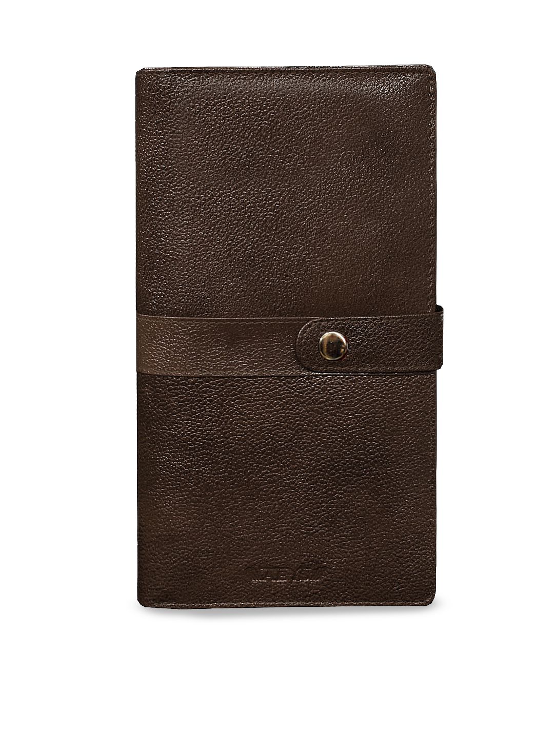 ABYS Unisex Coffee Brown Leather Passport Holder Price in India