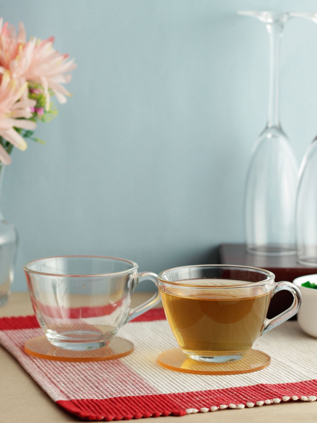 INCRIZMA Set of 6 Transparent Glass Tea Cups Price in India