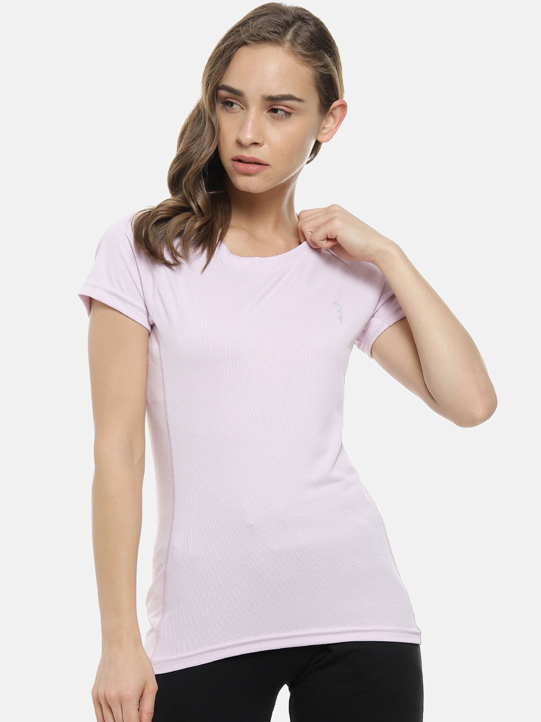Campus Sutra Women Purple Solid Round Neck T-shirt Price in India