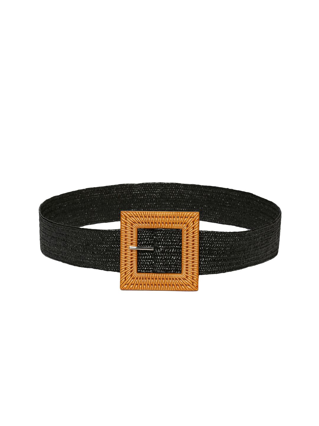 CRUSSET Women Black Textured Belt Price in India