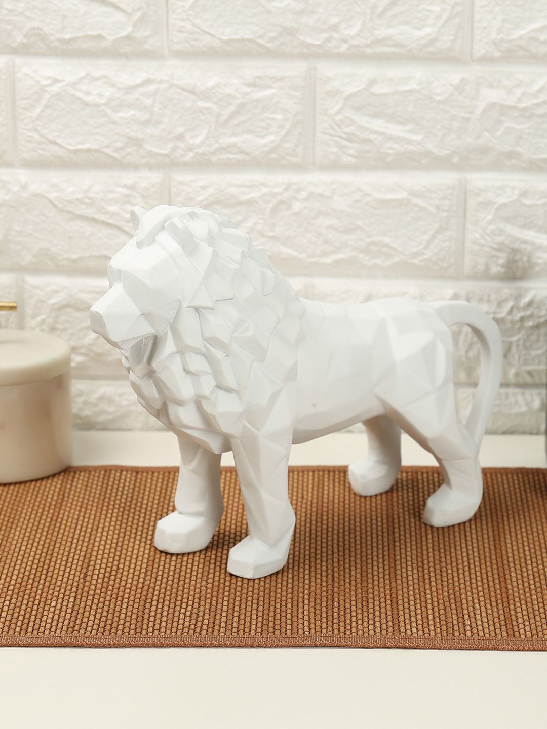 India Circus by Krsnaa Mehta White Solid King of Beasts Figurine Showpiece Price in India