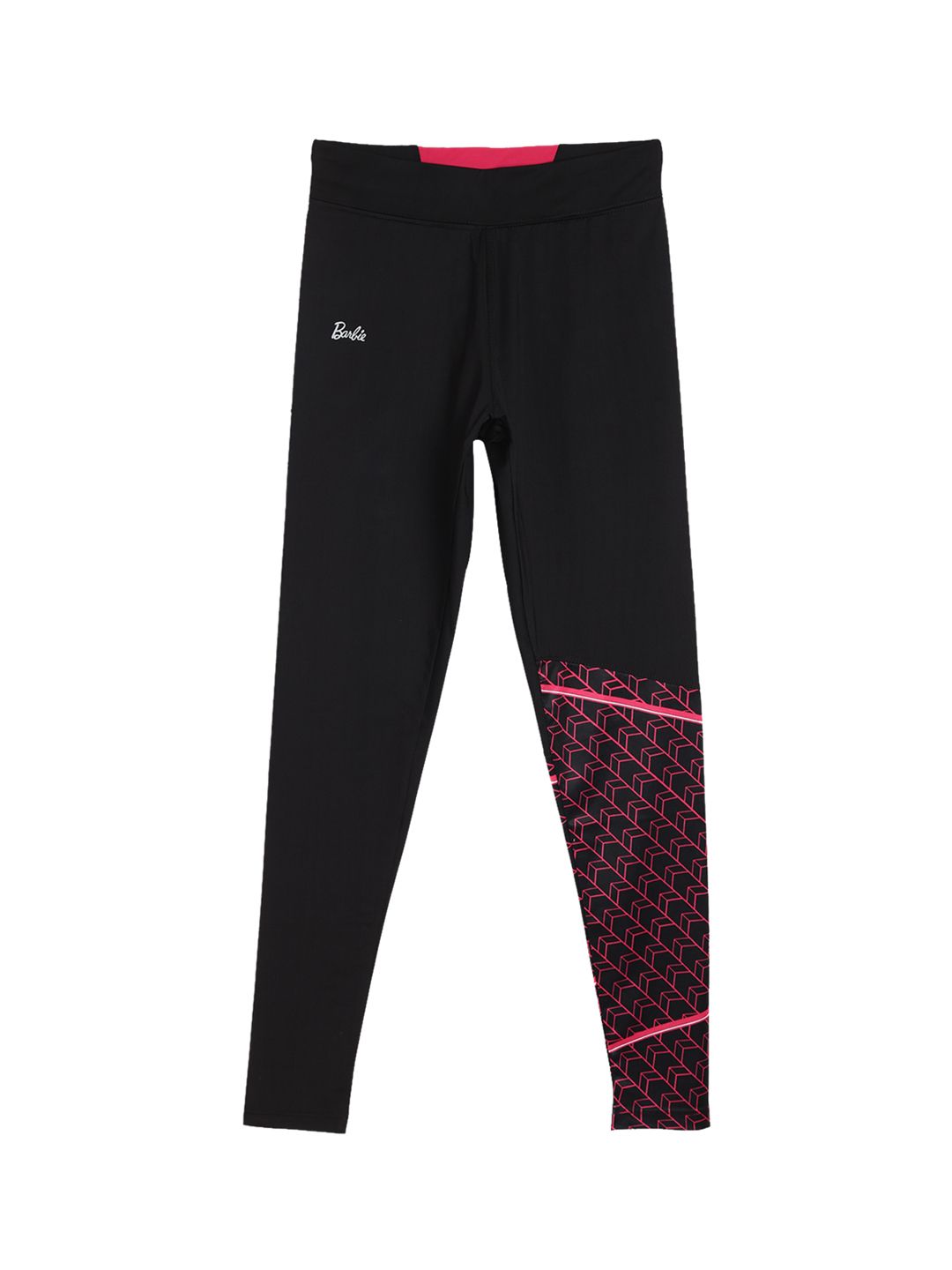 toothless Women Black & Pink Printed Tights Price in India