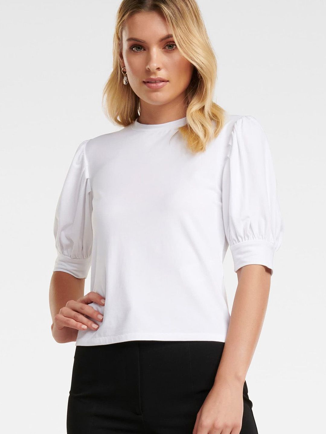 Forever New Women White Solid Top Price in India