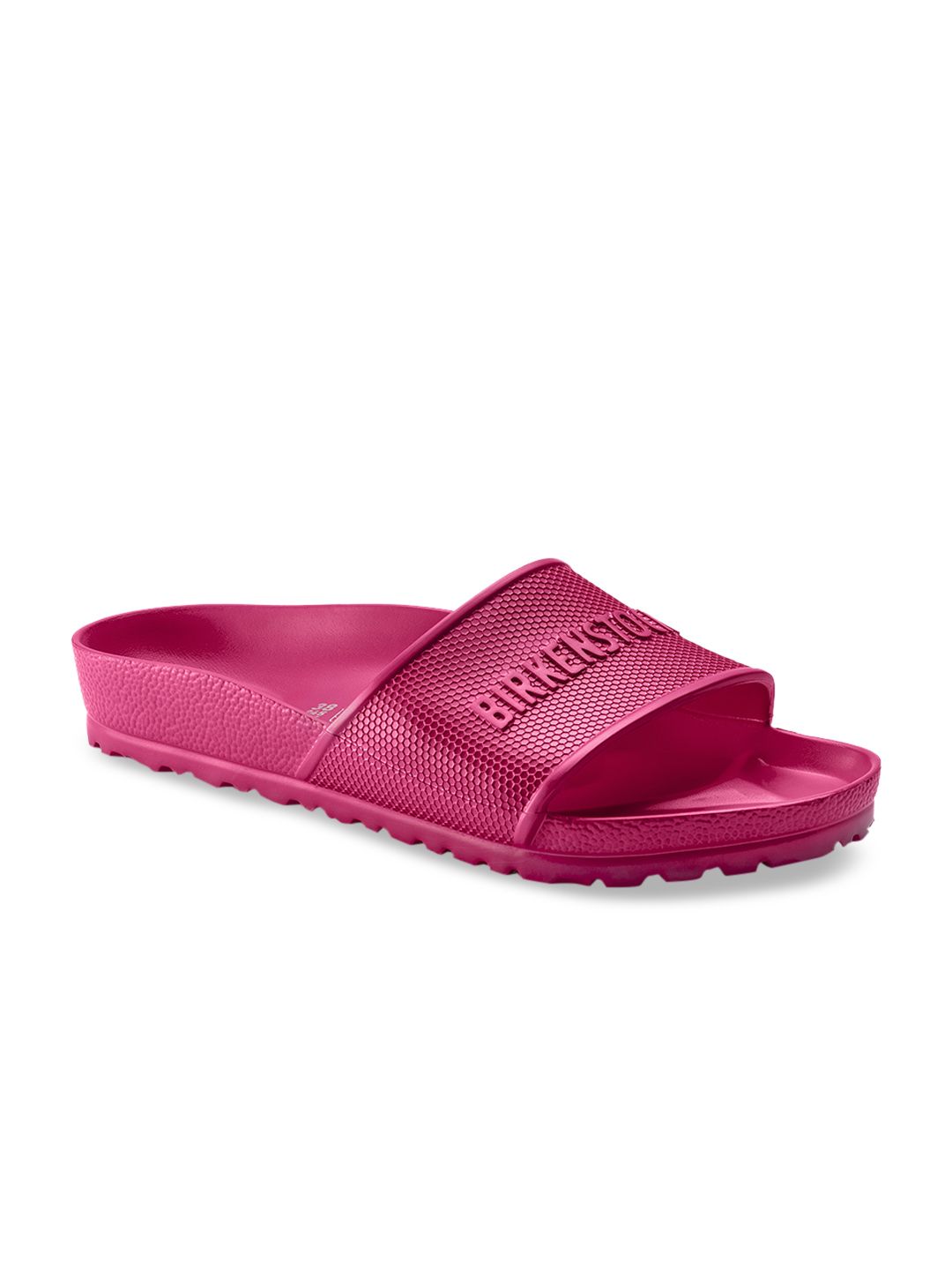 Birkenstock Unisex Pink Barbados EVA Solid Regular Width Sliders Price in India