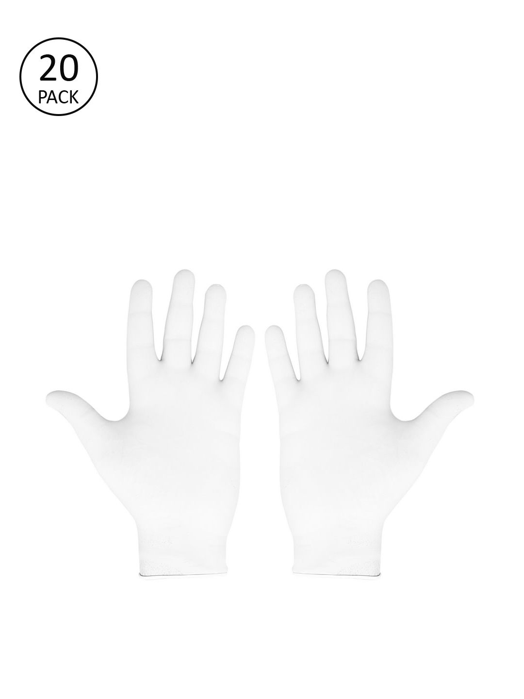 LONDON FASHION hob Unisex Pack Of 20 White Solid Surgical Disposable Hand Gloves Price in India