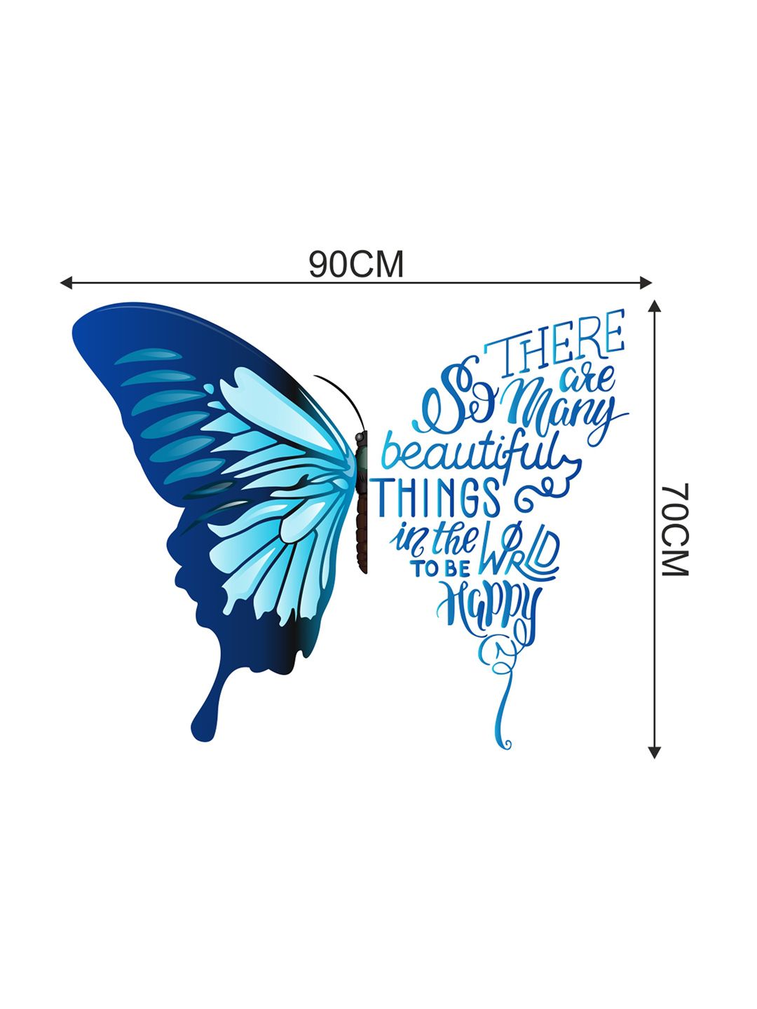 Buy rawpockets Blue Butterfly With Motivational Quotes Wall