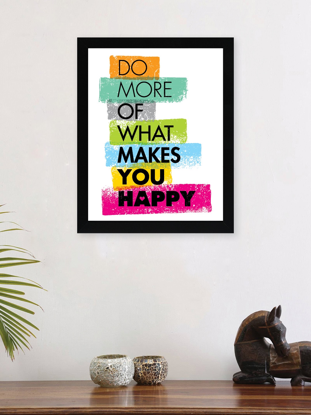 nest ART Black & Pink Motivational Thoughts Printed Framed Wall Art Price in India