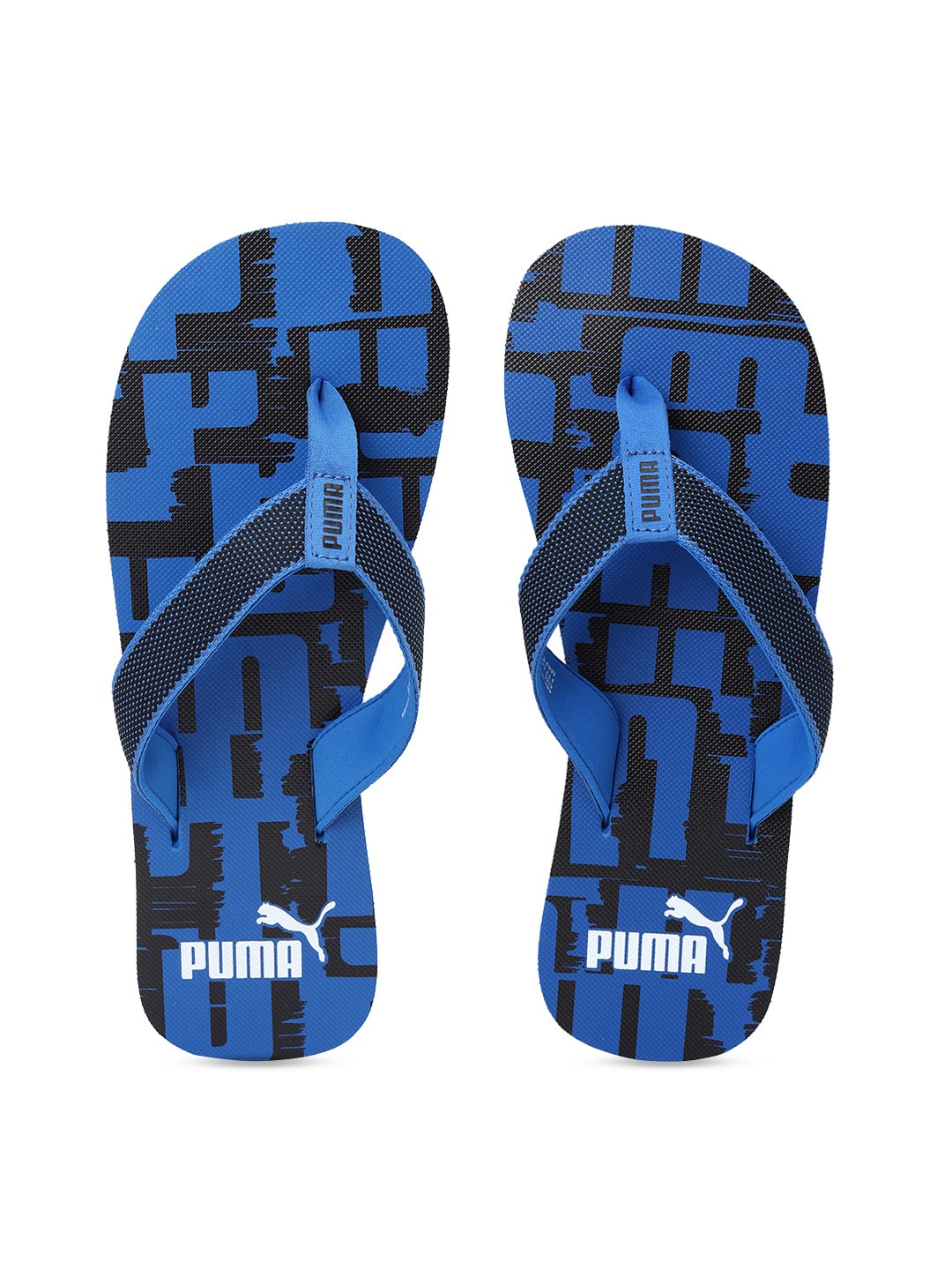 Puma Unisex Navy Blue & Black Printed Thong Flip-Flops Price in India