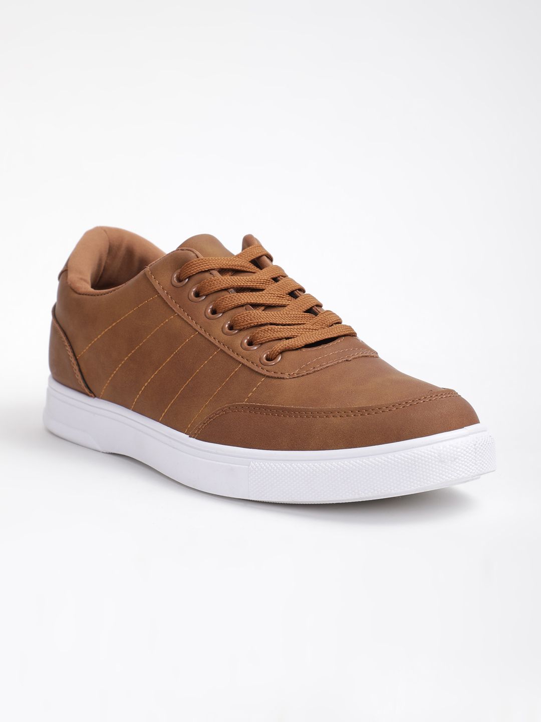 HIGHLANDER Men Tan Brown Solid Sneakers