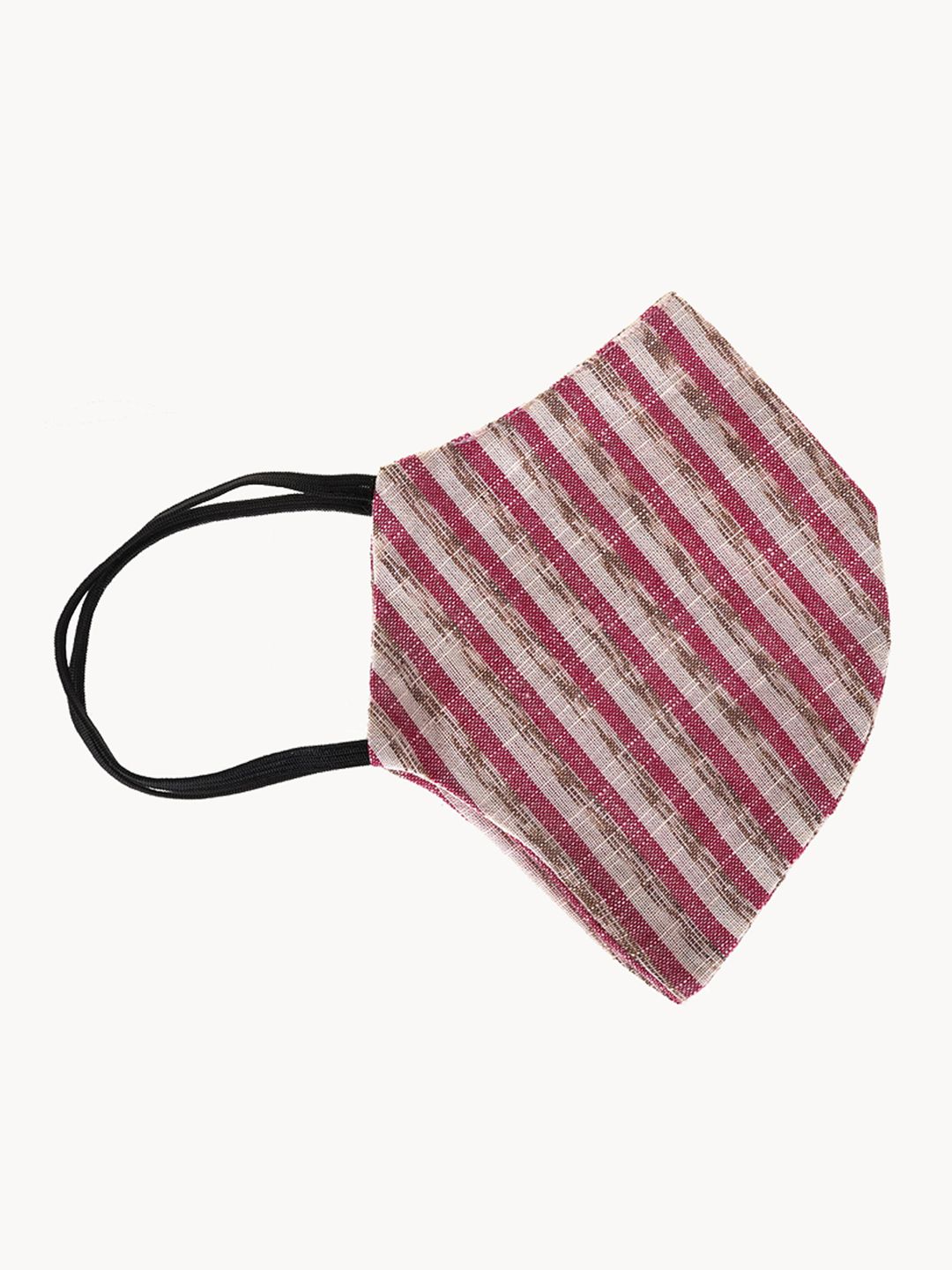 PANASH Unisex Pink & White Striped 2-Ply Reusable Anti-Pollution Outdoor Khadi Masks Price in India