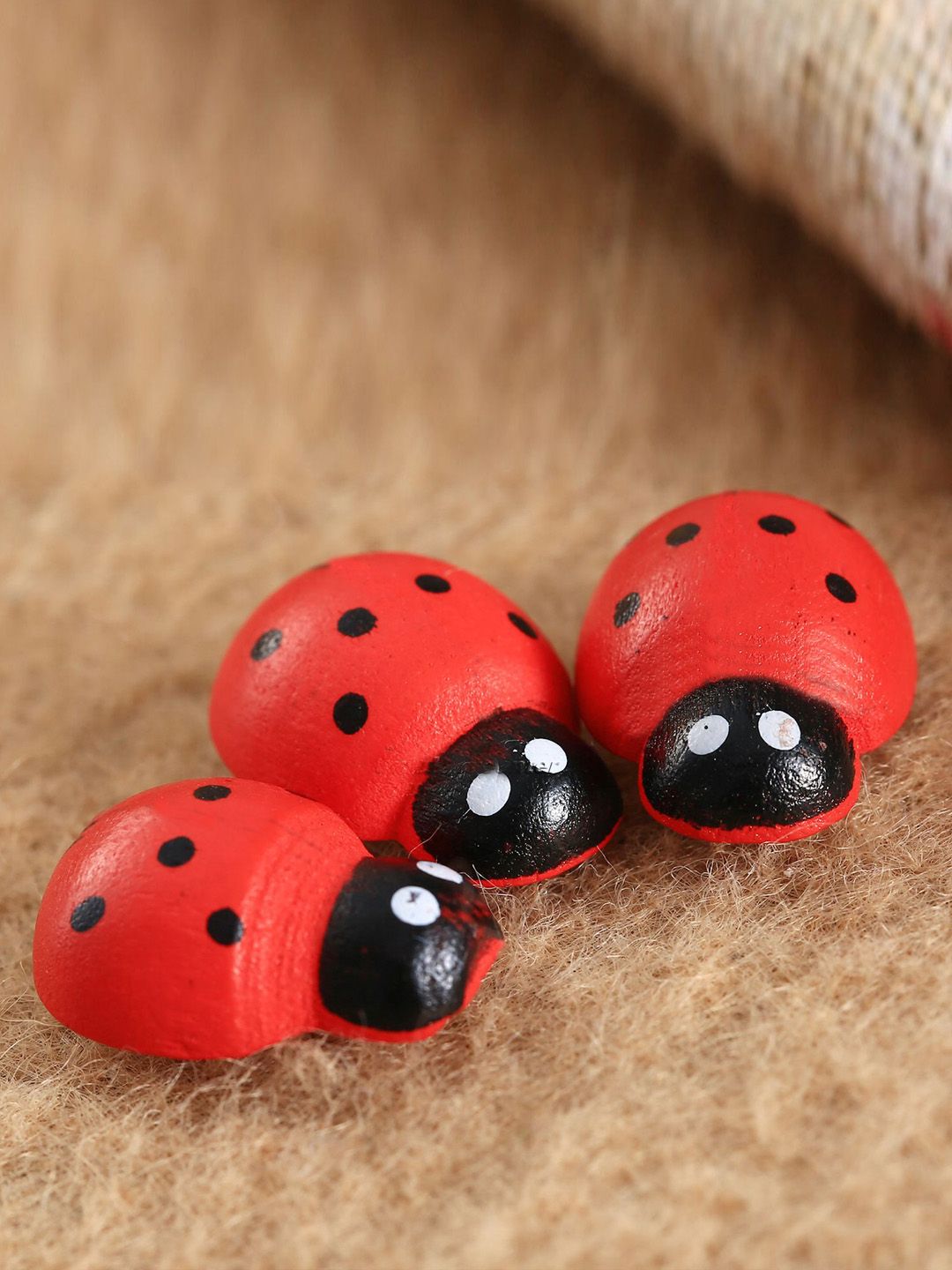 TAYHAA Set of 14 Red & Black Shinny Beetle Garden Toy Showpieces Price in India