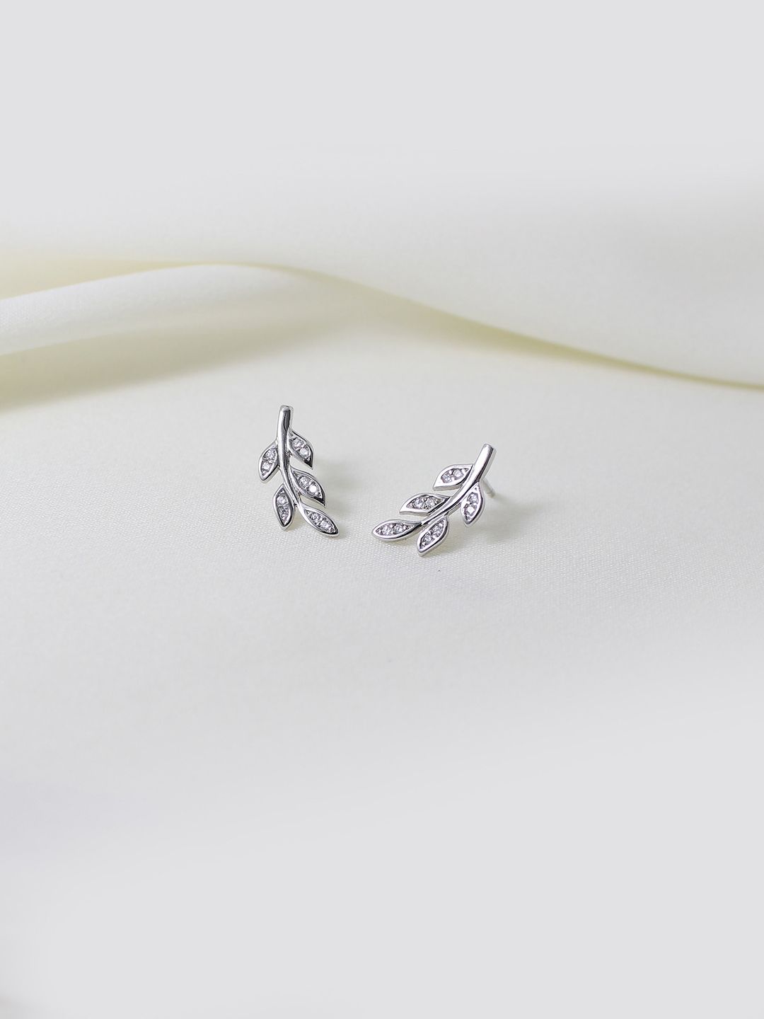 GIVA Sterling Silver Leaf Studs with 925 Stamp Price in India