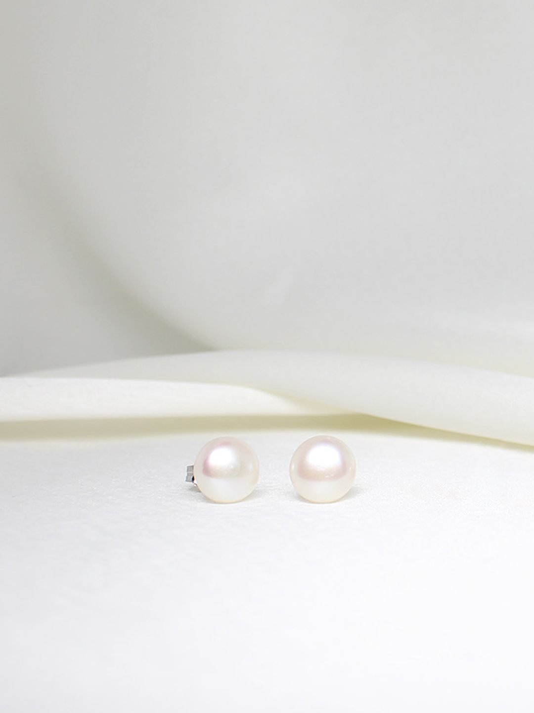 GIVA Sterling Silver White  Pearl Earrings with 925 Stamp Price in India