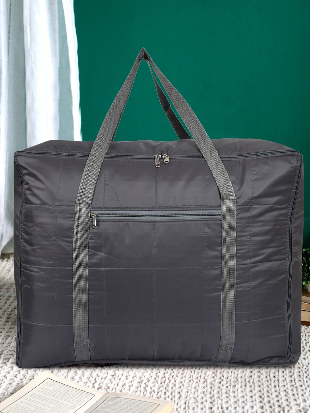 Kuber Industries Unisex Grey Solid Jumbo Attachi Travel Storage Bag Price in India