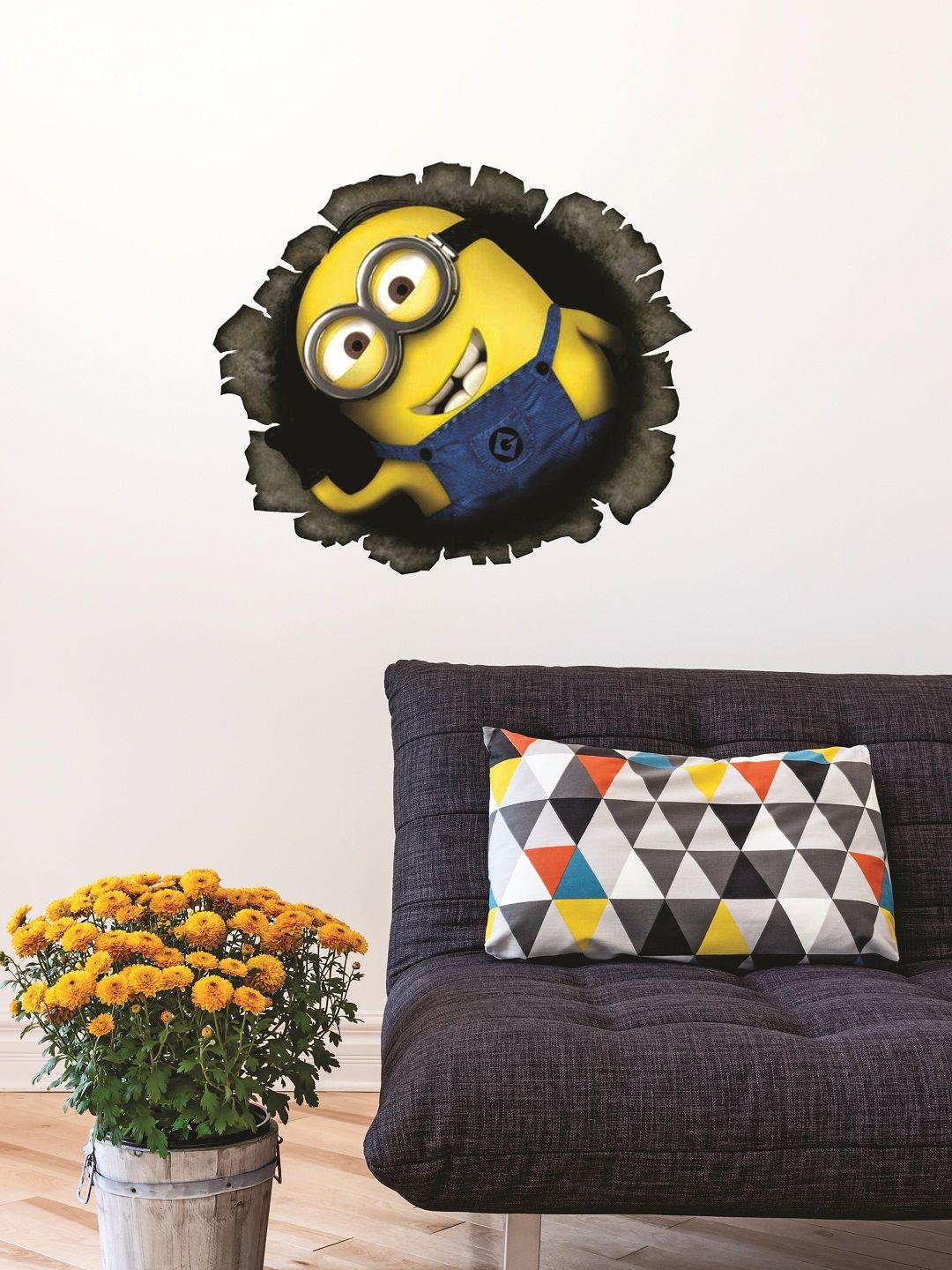 WALLSTICK Yellow & Blue Minions Large Vinyl Wall Sticker Price in India