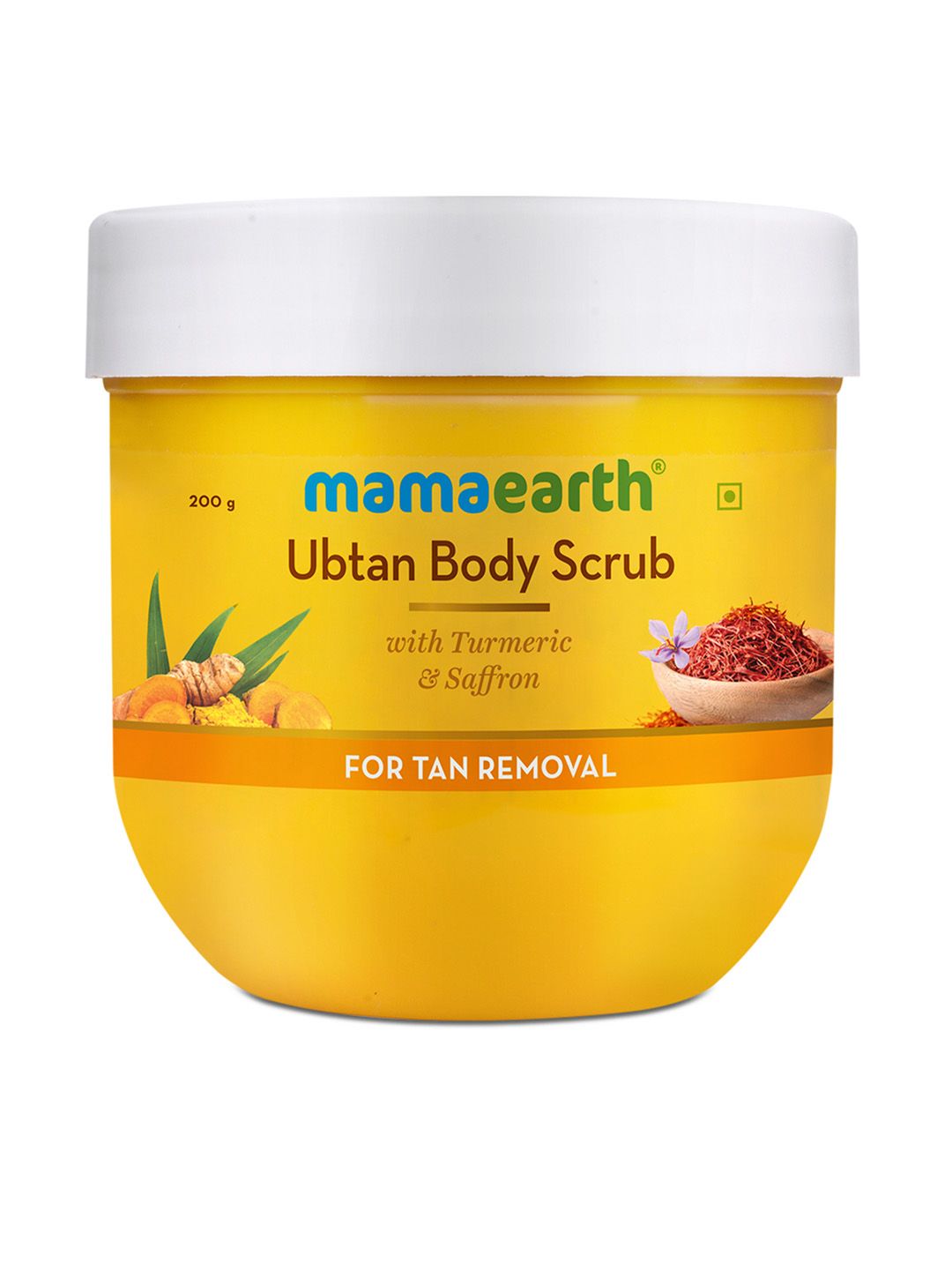 Mamaearth Ubtan Body Scrub with Turmeric & Saffron for Tan Removal 200 g