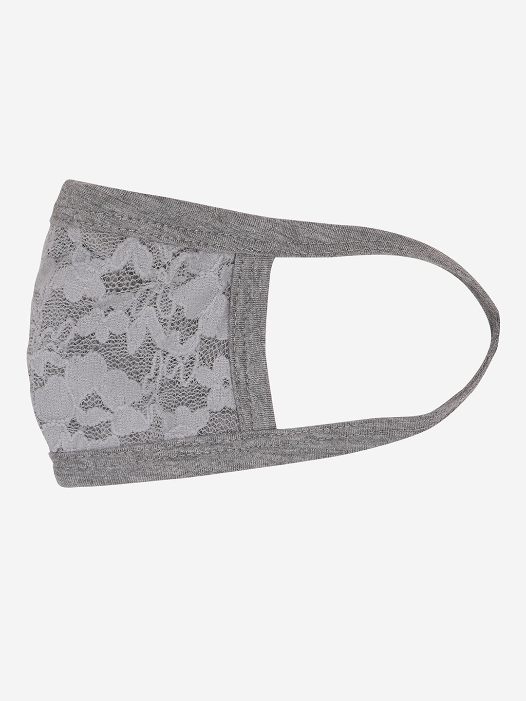 Skidlers Women Grey 2-Ply Reusable Cloth Mask Price in India