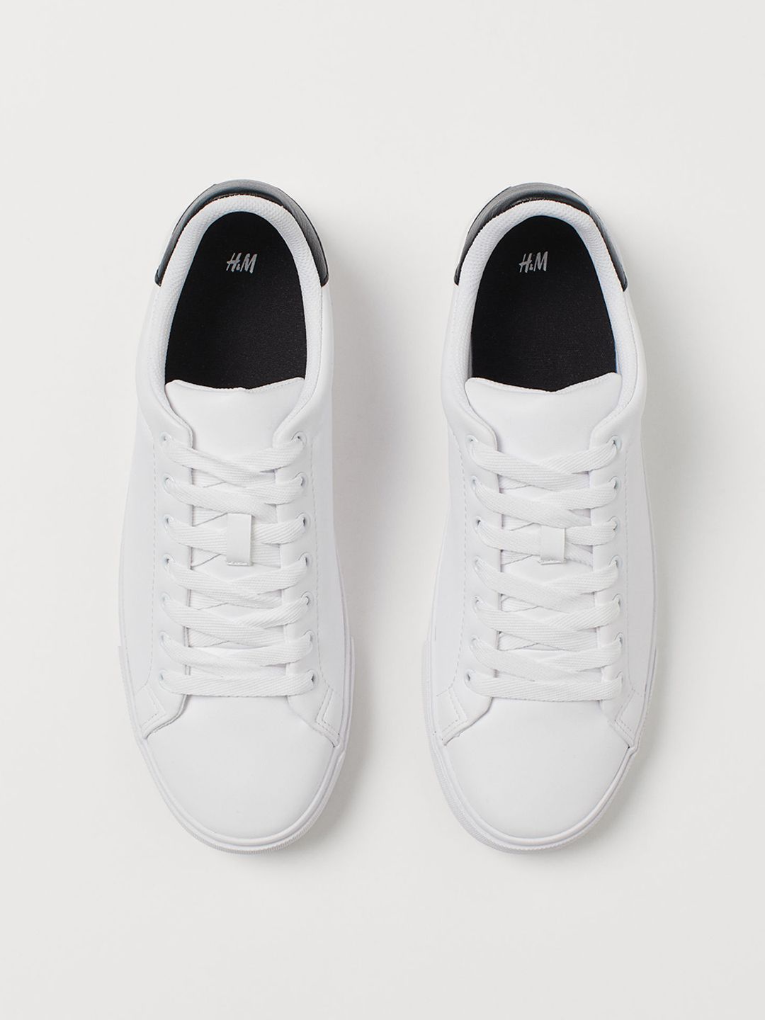 H&M Men White Solid Trainers