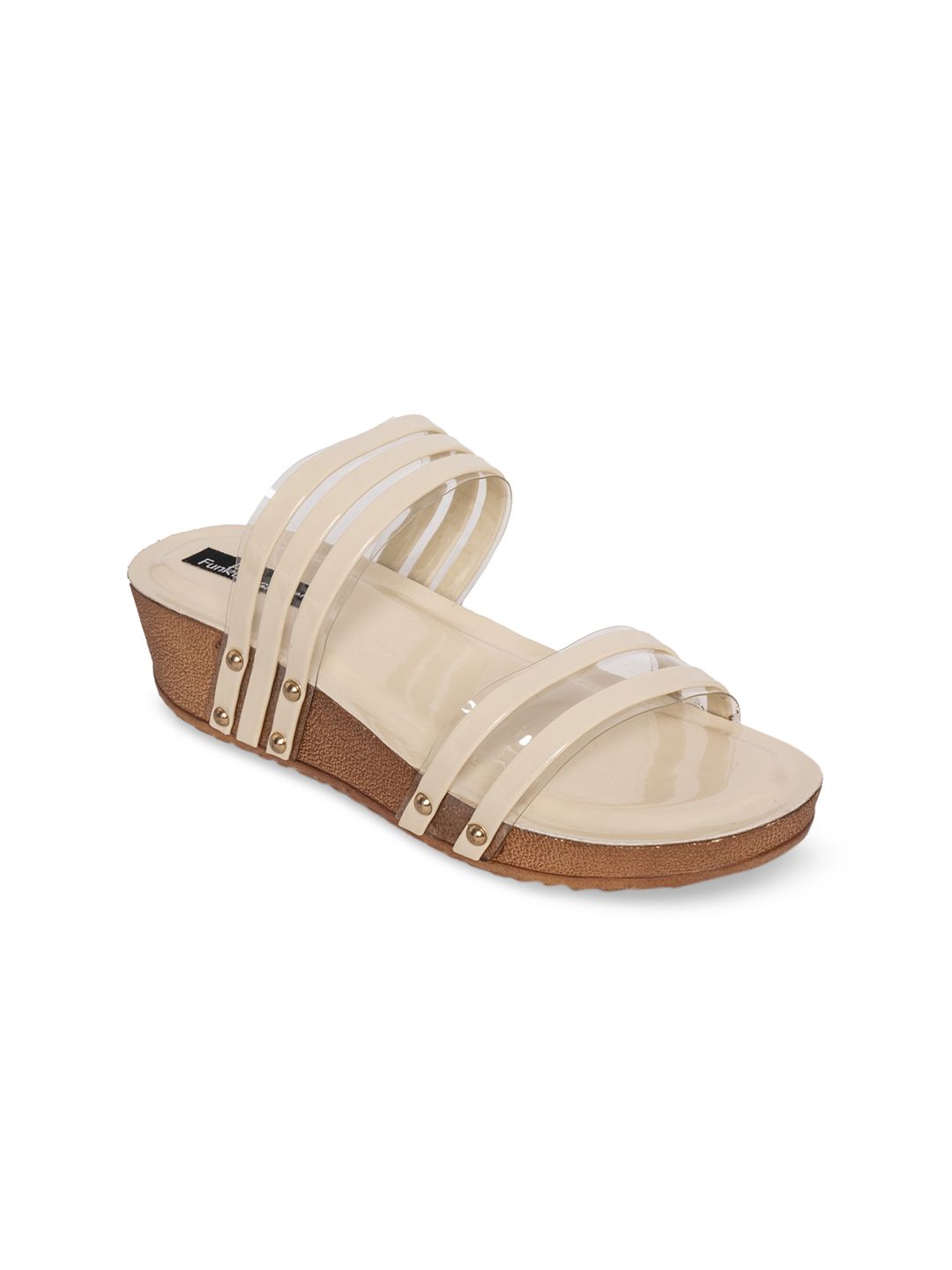 Funku Fashion Women Beige Solid Wedges Price in India