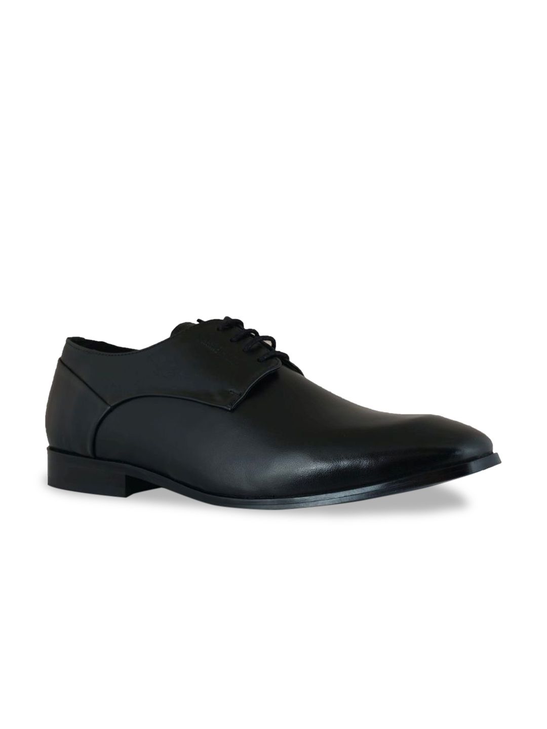 Kenneth Cole Men Black Solid Leather Formal Derbys