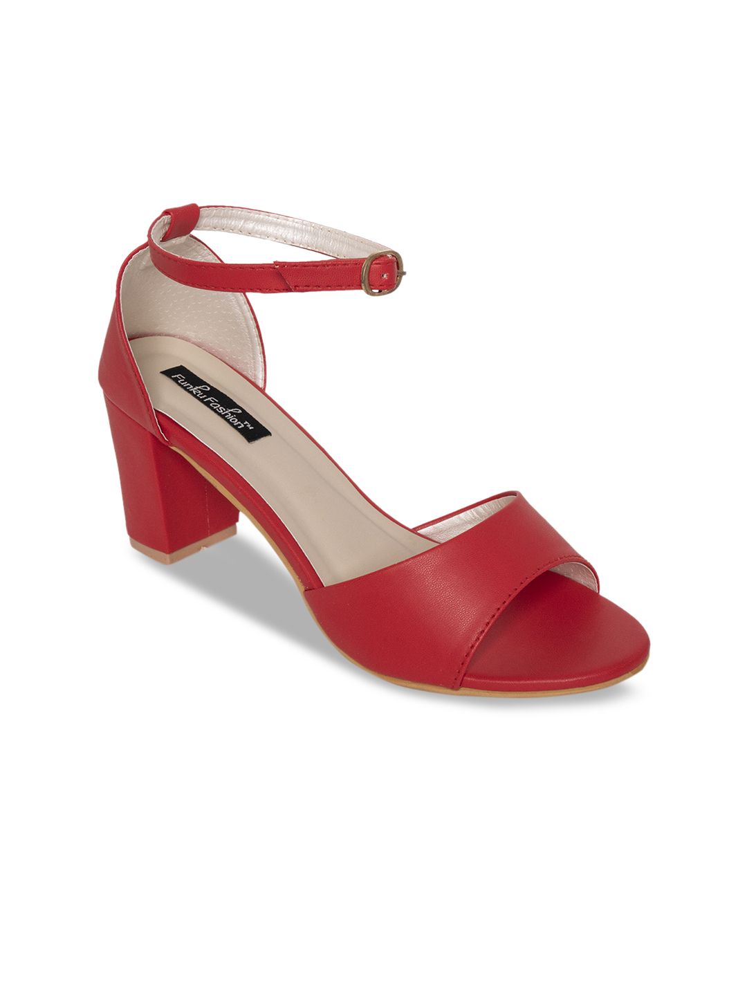 Funku Fashion Women Red Solid Heels Price in India