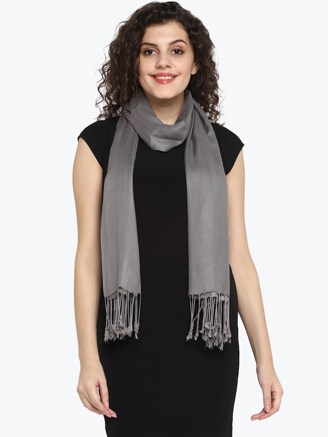 Aditi Wasan Women Grey Solid Stole Price in India