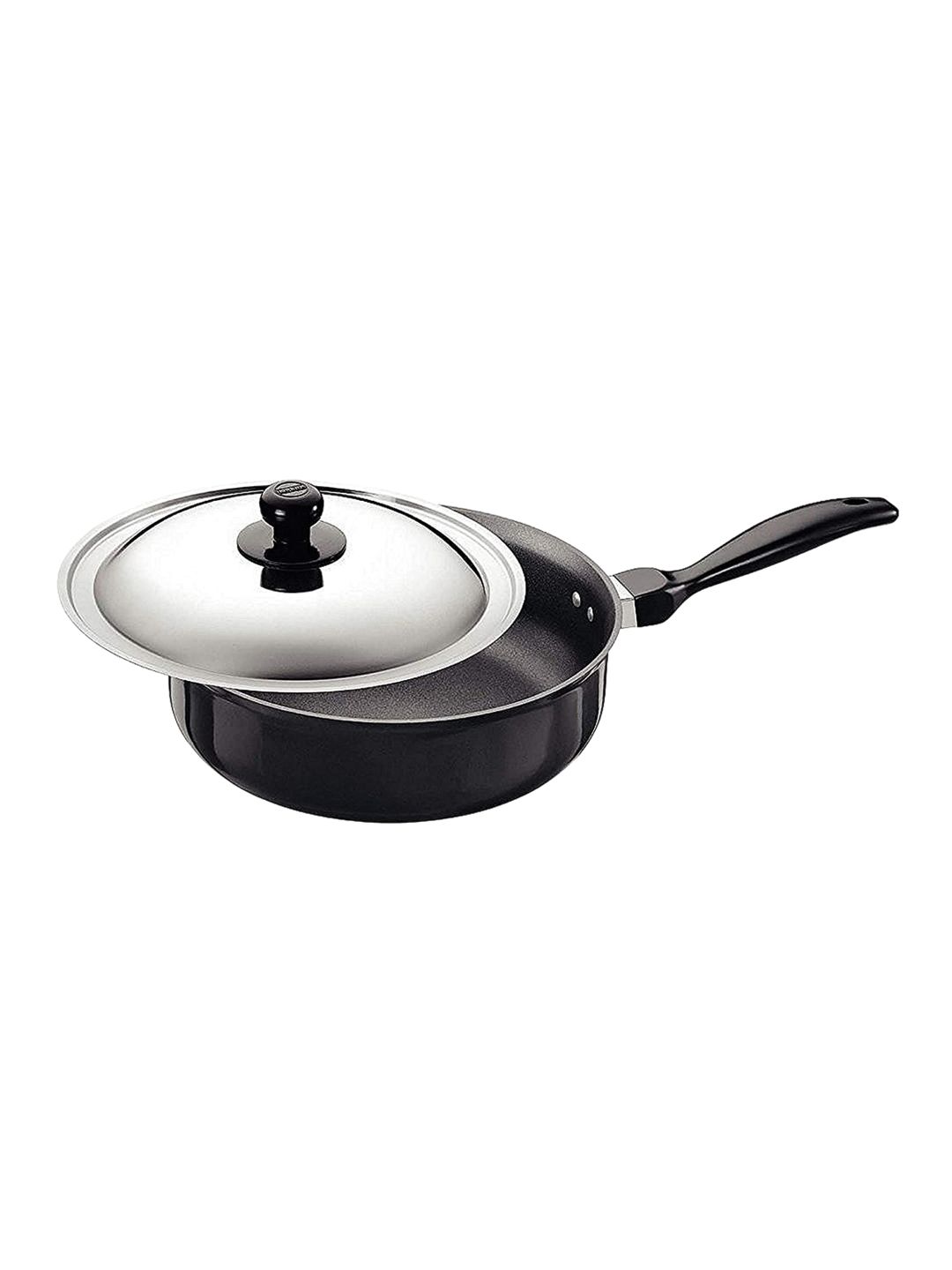 Hawkins Black Hard Anodised NonStick 3.25 mm Frying Pan With Stainless Steel Lid Price in India
