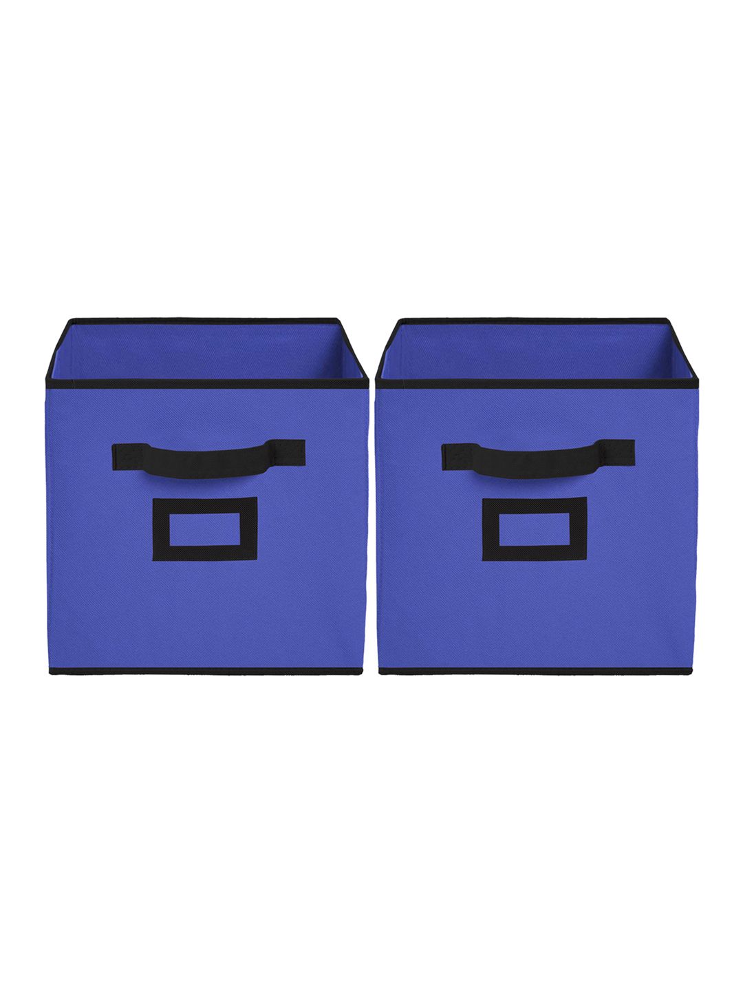 Kuber Industries Set Of 2 Purple Solid Large Foldable Storage Boxes With Handle Replacement Drawer Price in India