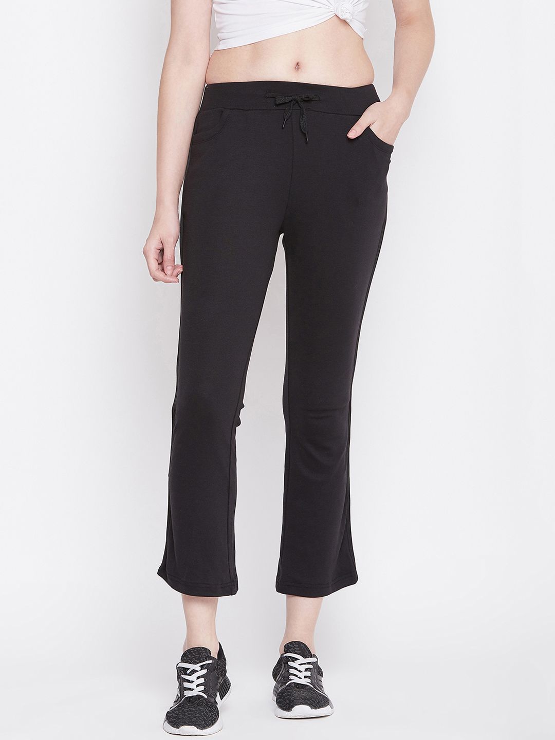 PERFKT-U Women Black Solid Track Pants Price in India