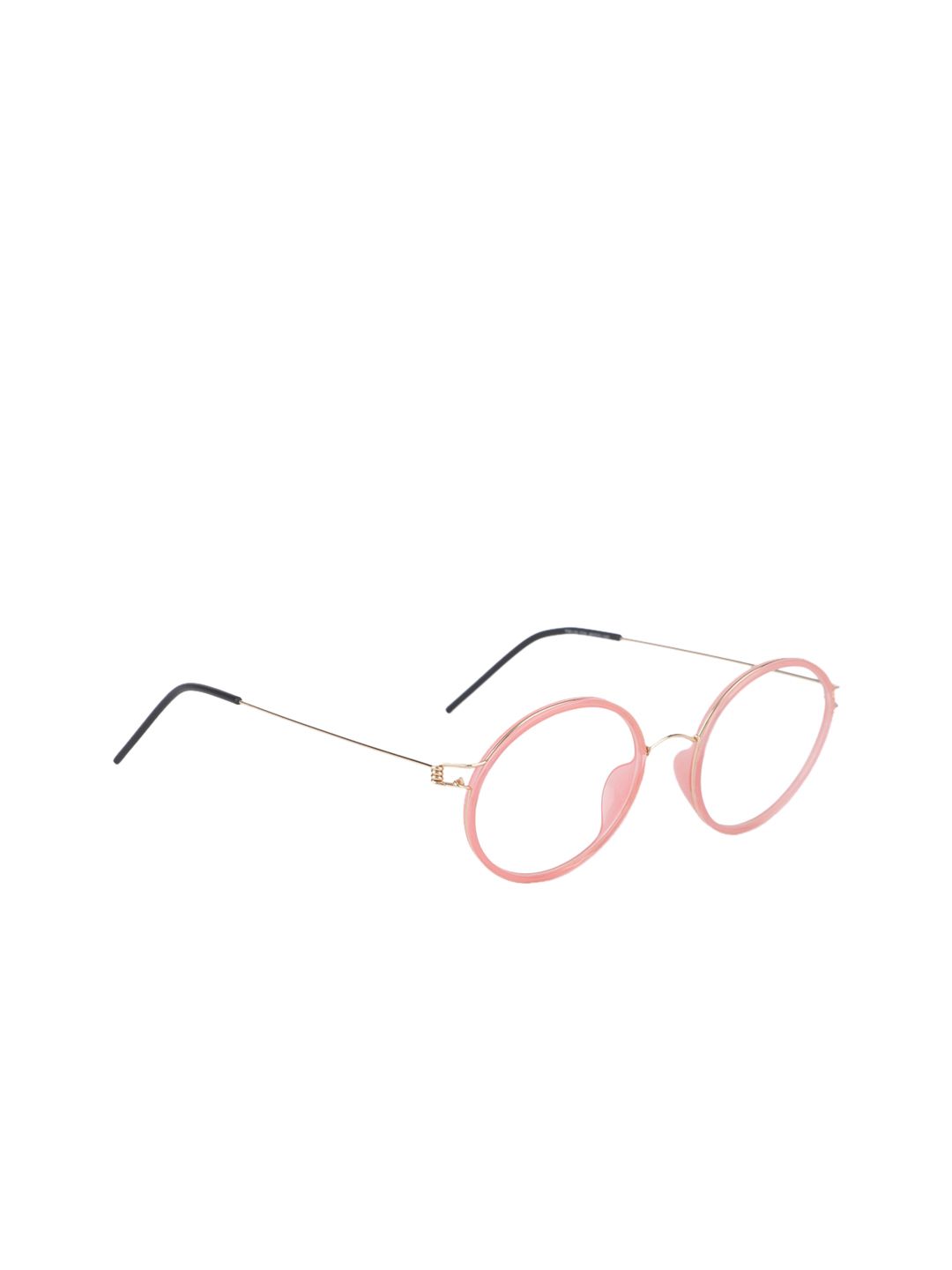 MARC LOUIS Unisex Pink Solid Full Rim Round Frames V9 C04 46 Price in India