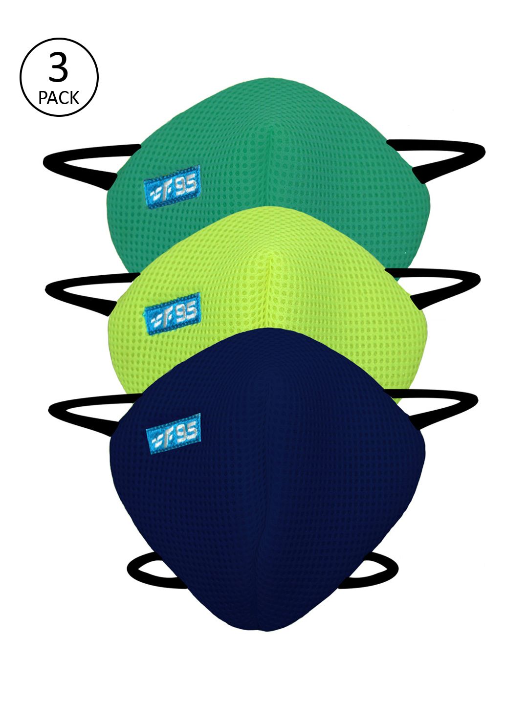 F Gear Unisex 3 Pcs 7-Ply F95 Reusable Outdoor Masks Price in India