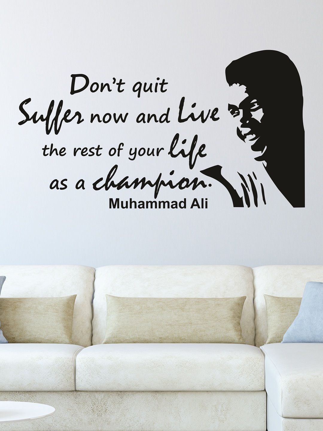 WALLSTICK Black Quotations Large Vinyl Wall Sticker Price in India