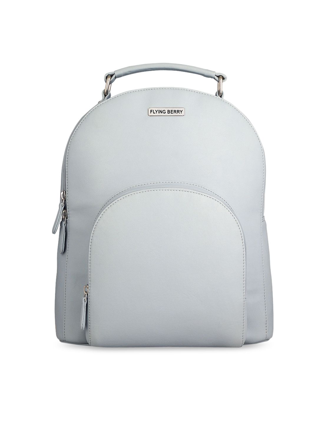 FLYING BERRY Women Powder Blue Solid Backpack Price in India