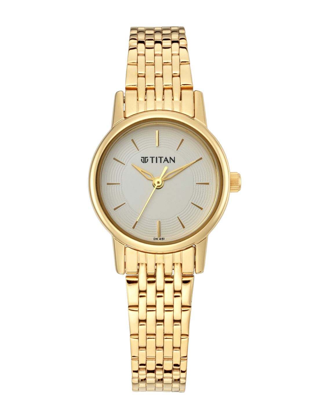 Titan Women White & Gold Analogue Watch 2593YM02 Price in India