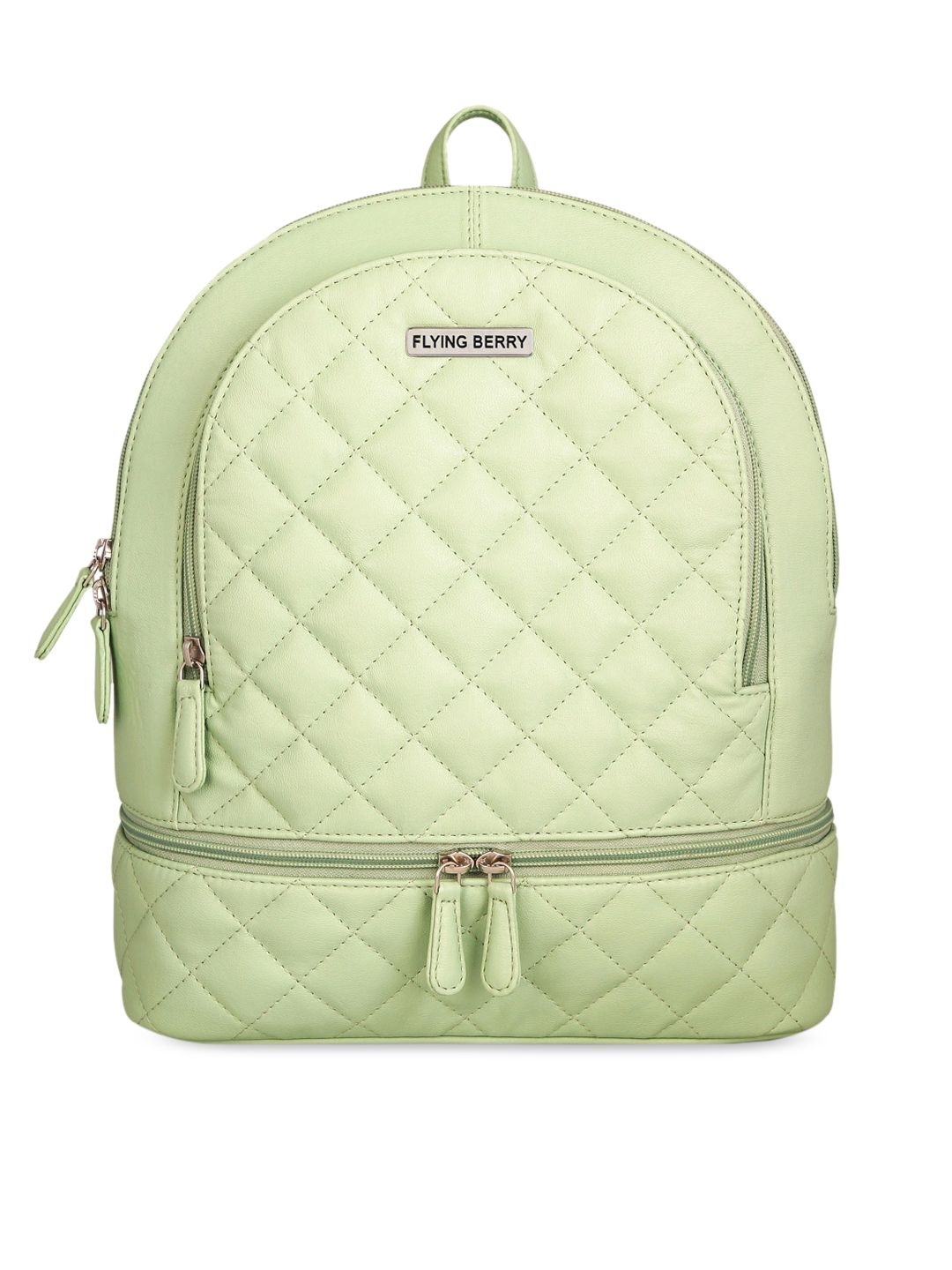 FLYING BERRY Women Green Solid Backpack Price in India