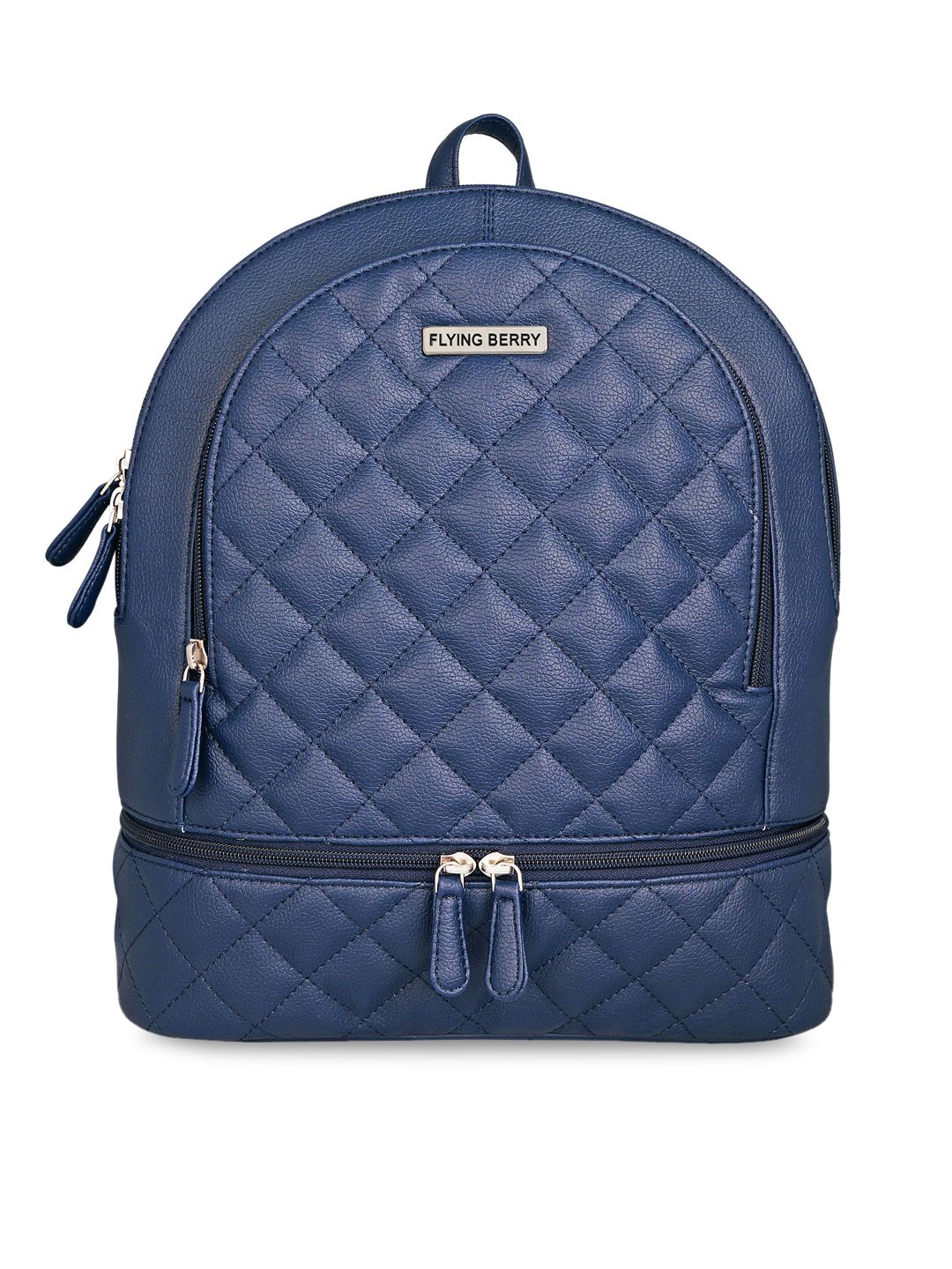 FLYING BERRY Women Blue Textured Backpack Price in India