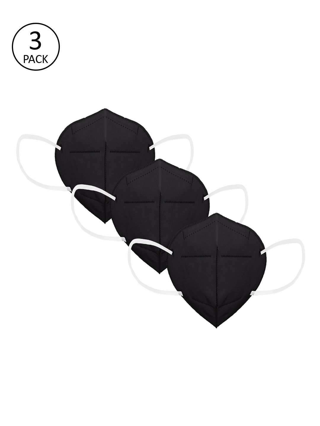 Status Unisex Pack Of 3 Black 4-Ply N95 Outdoor Mask Price in India
