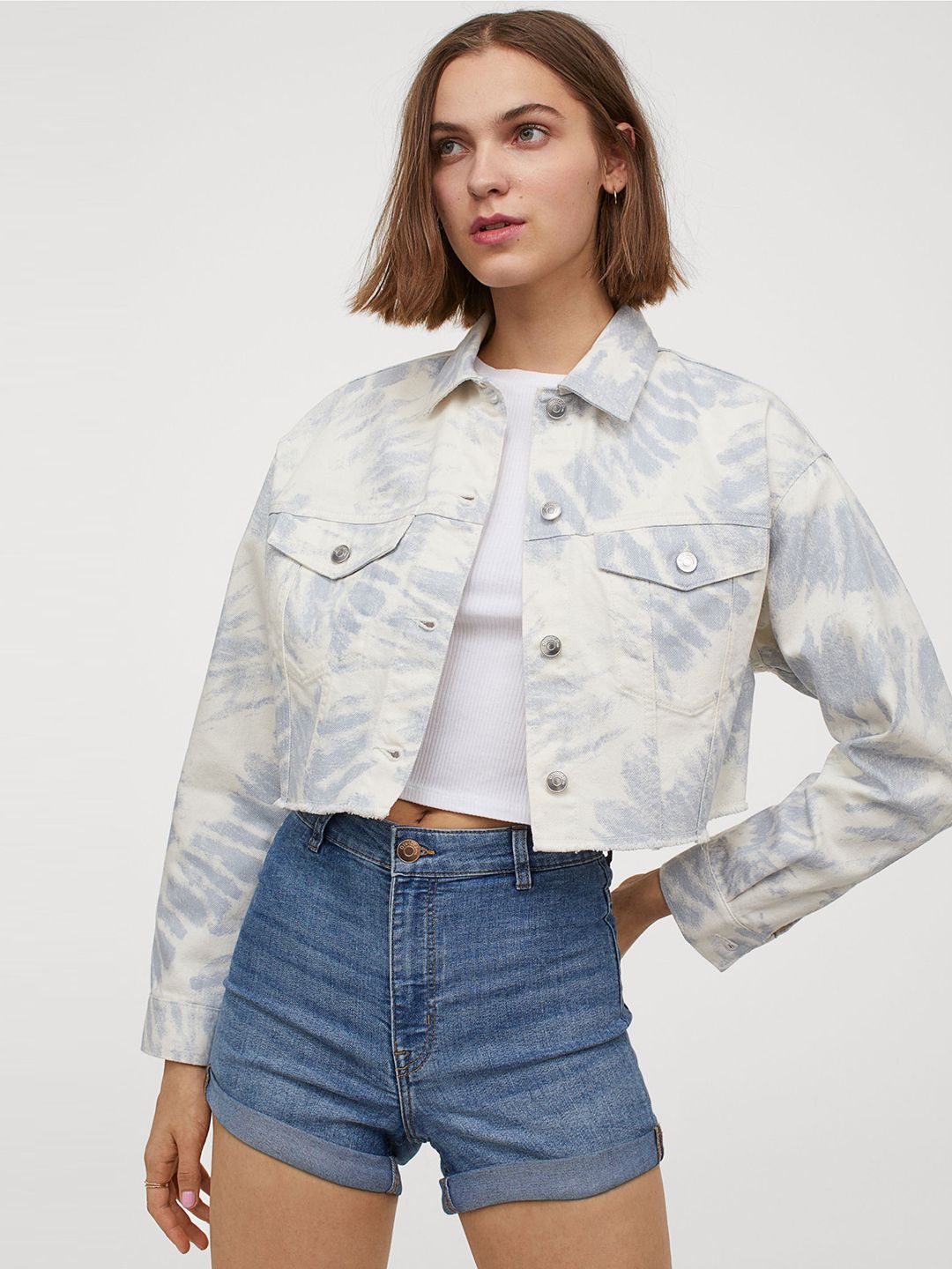 H&M Women Blue Shorts High Waist