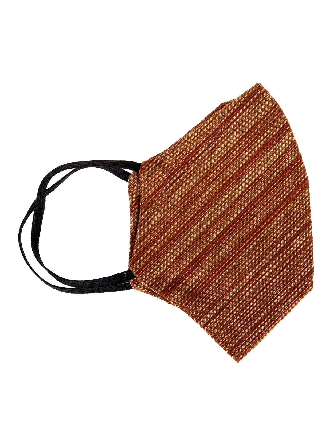 PANASH Unisex Brown Striped Reusable 2-Ply Protective Outdoor Khadi Mask Price in India