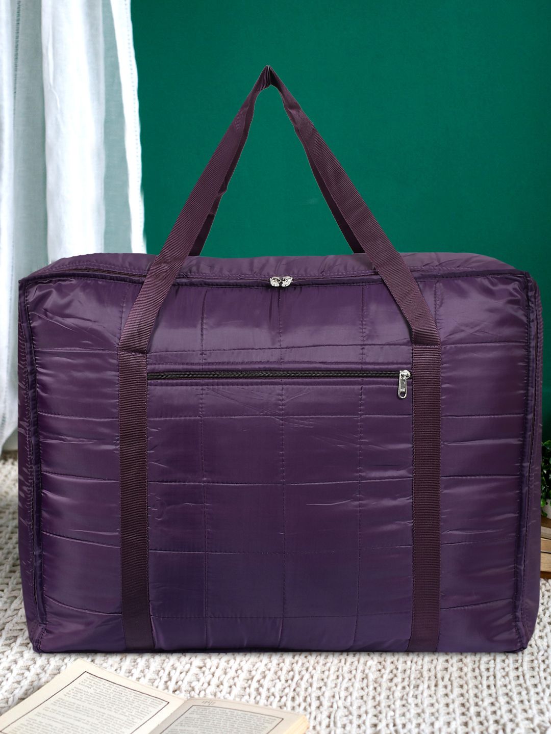 Kuber Industries Unisex Purple Solid Jumbo Attachi Travel Storage Bag Price in India