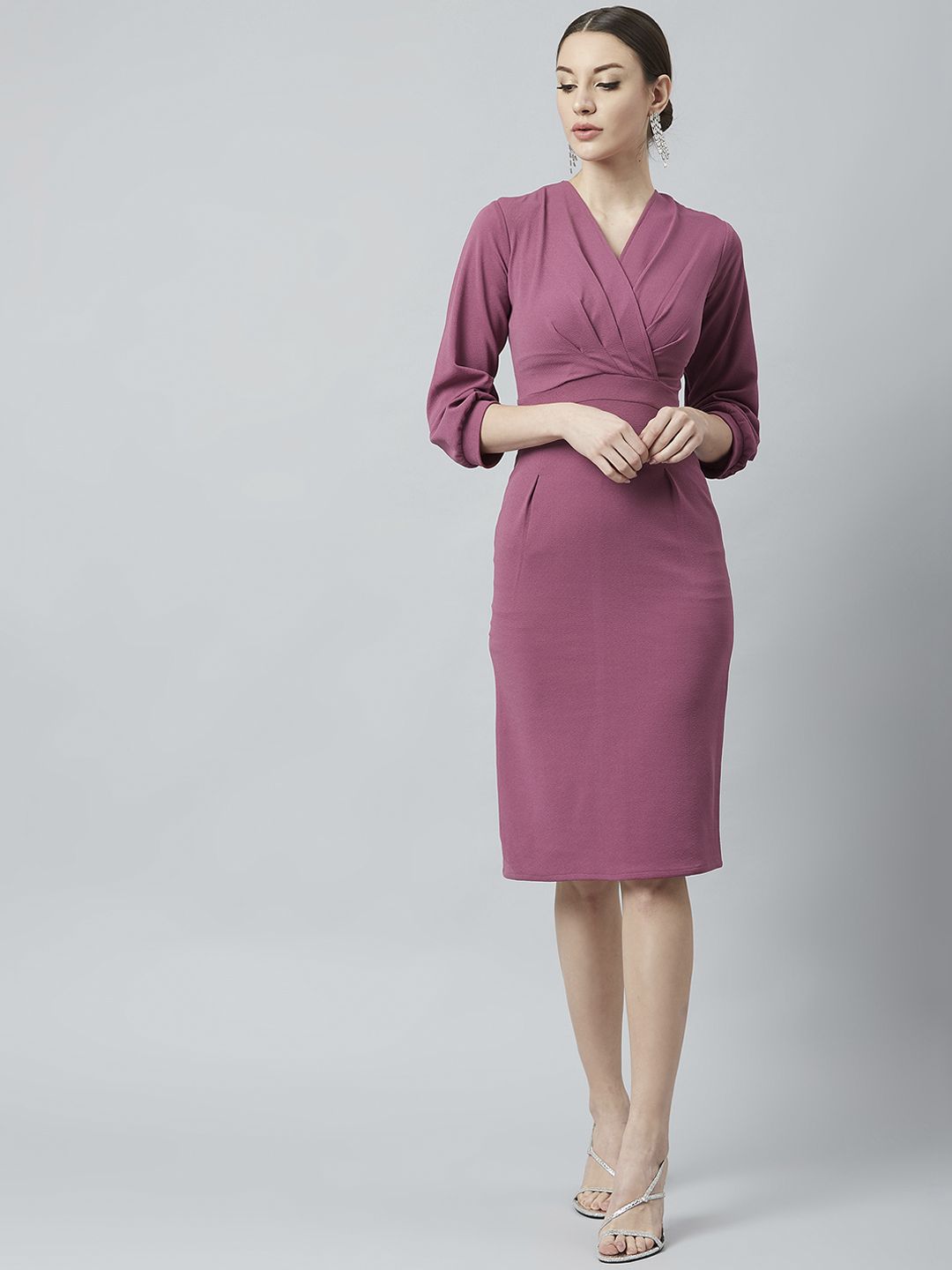 Athena Mauve Sheath Dress Price in India