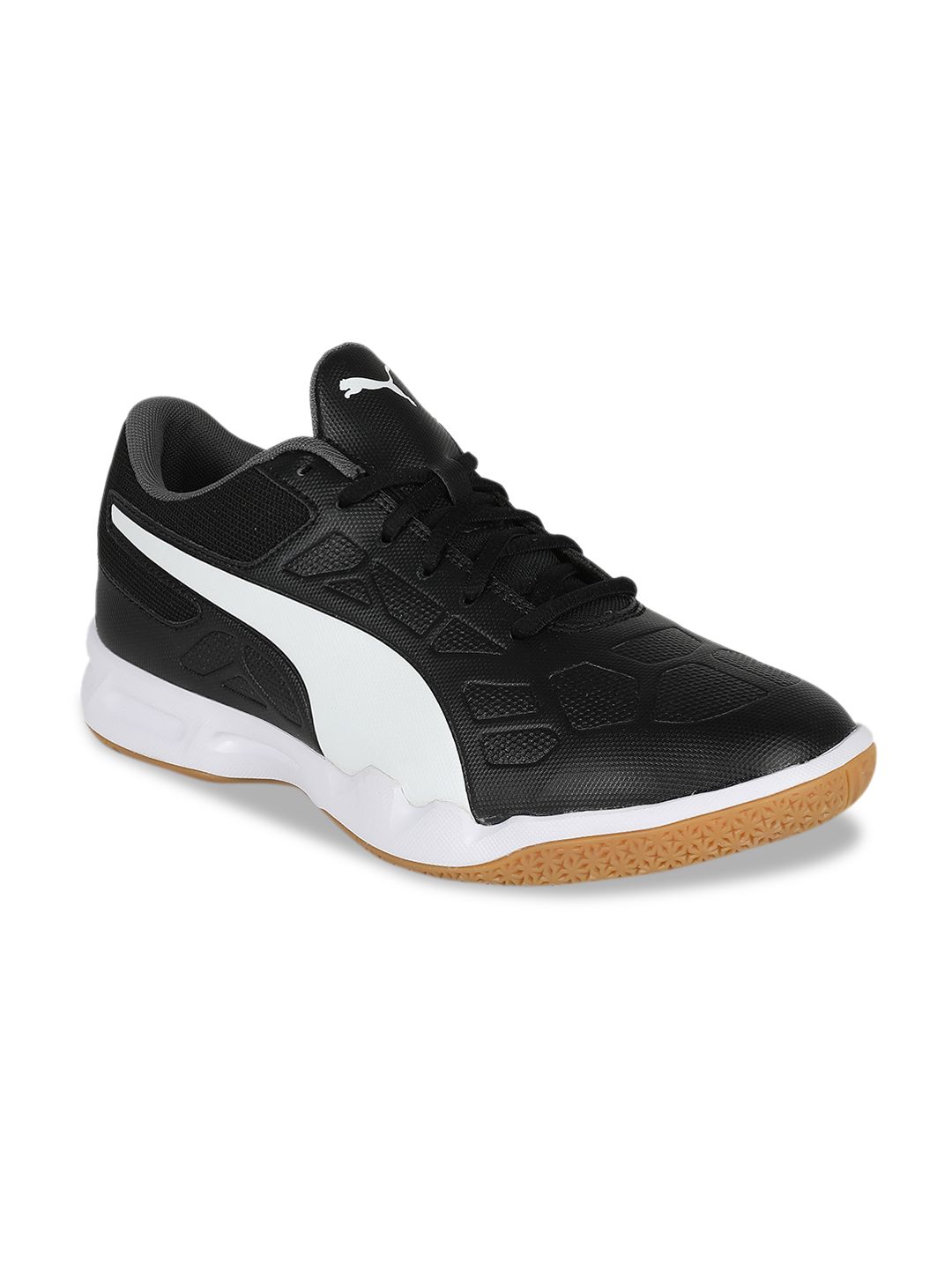 Puma Unisex Black & White Colourblocked Tenaz Badminton Shoes Price in India