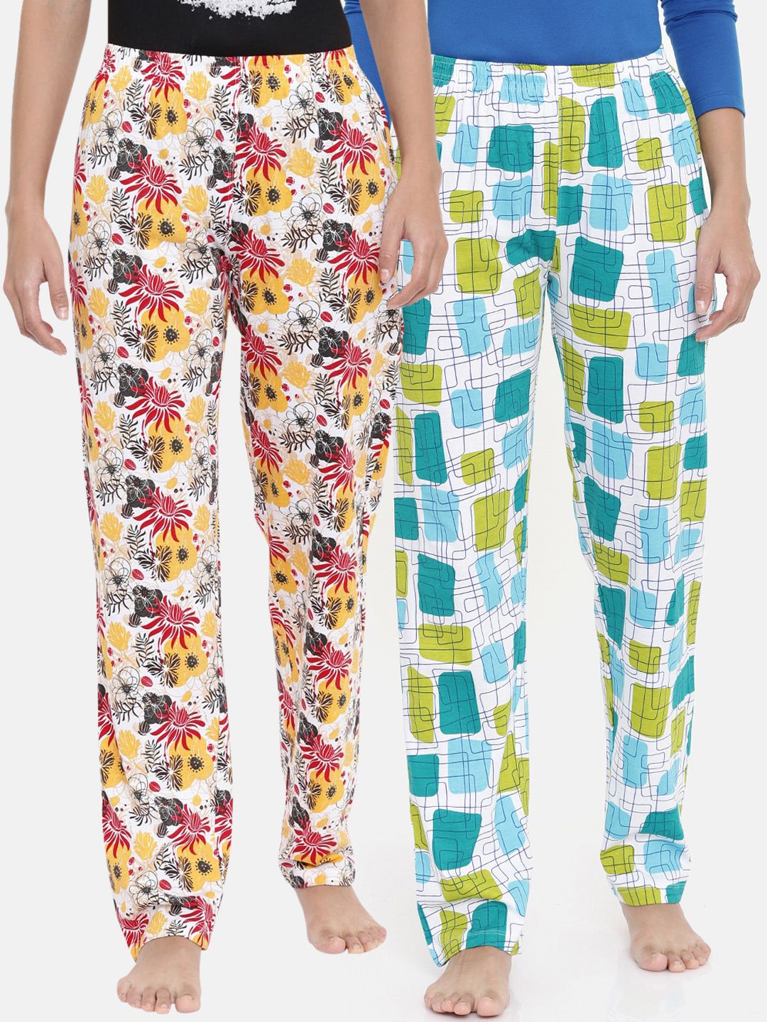 zebu Women Pack Of 2 Printed Lounge Pants Price in India