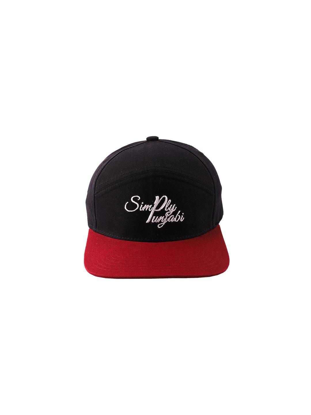 Cap Shap Unisex Black & Red Colourblocked Snapback Cap Price in India