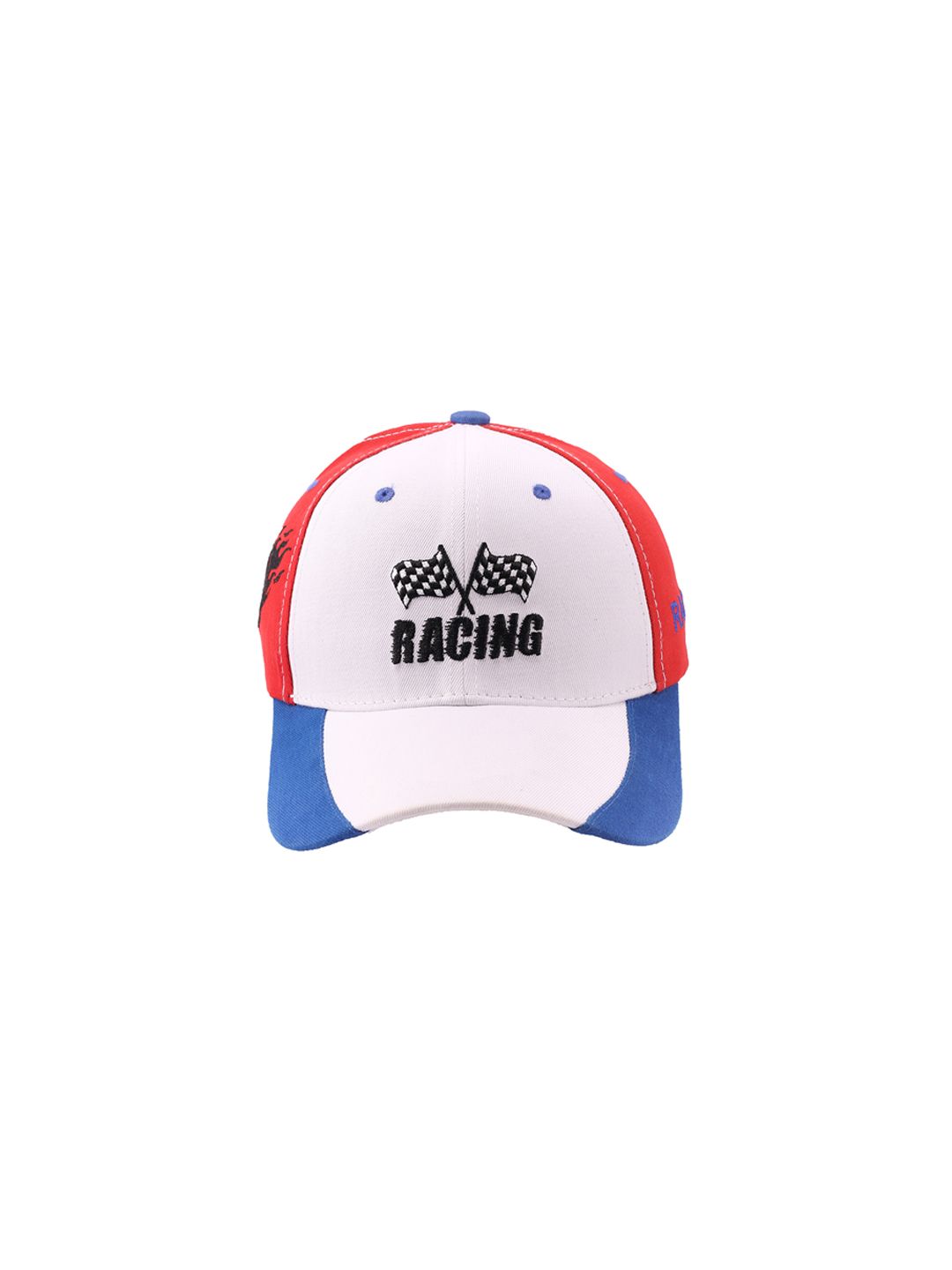 Cap Shap Unisex Red & White Colourblocked Baseball Cap Price in India