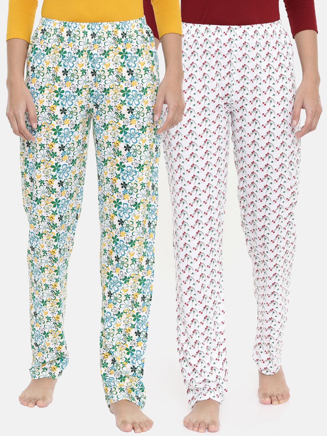 zebu Women Pack Of 2 Printed Lounge Pants Price in India