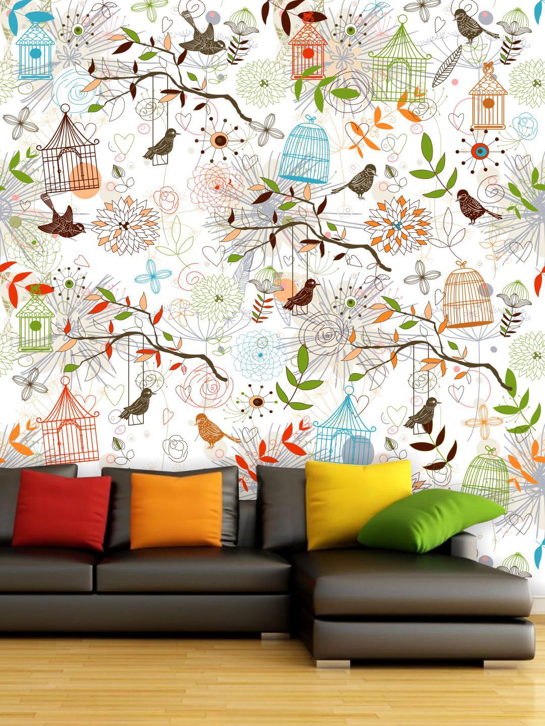 PAPER PLANE DESIGN Multicoloured Waterproof Vinyl Wallpaper Price in India