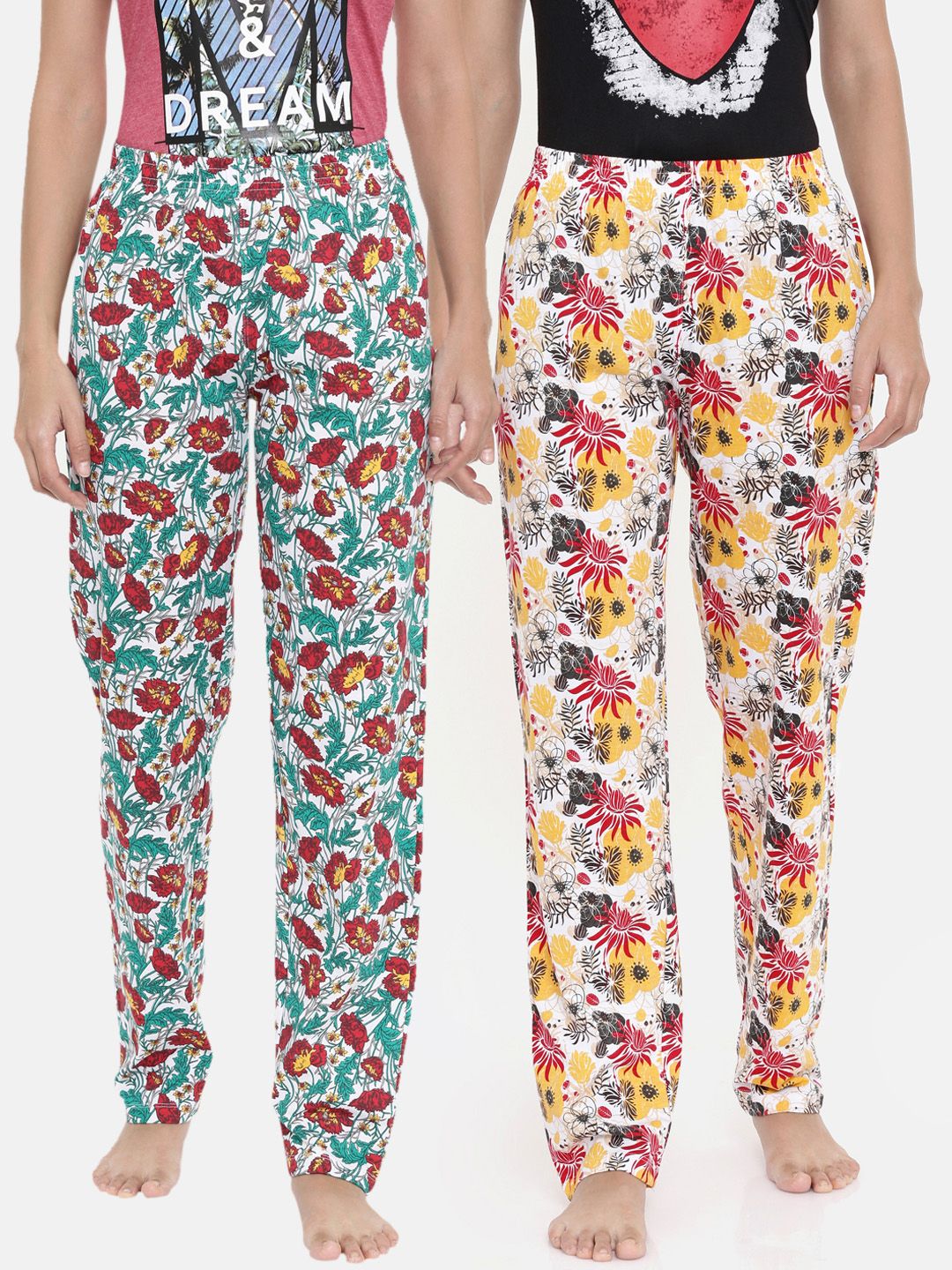 zebu Women Pack Of 2 Printed Lounge Pants Price in India